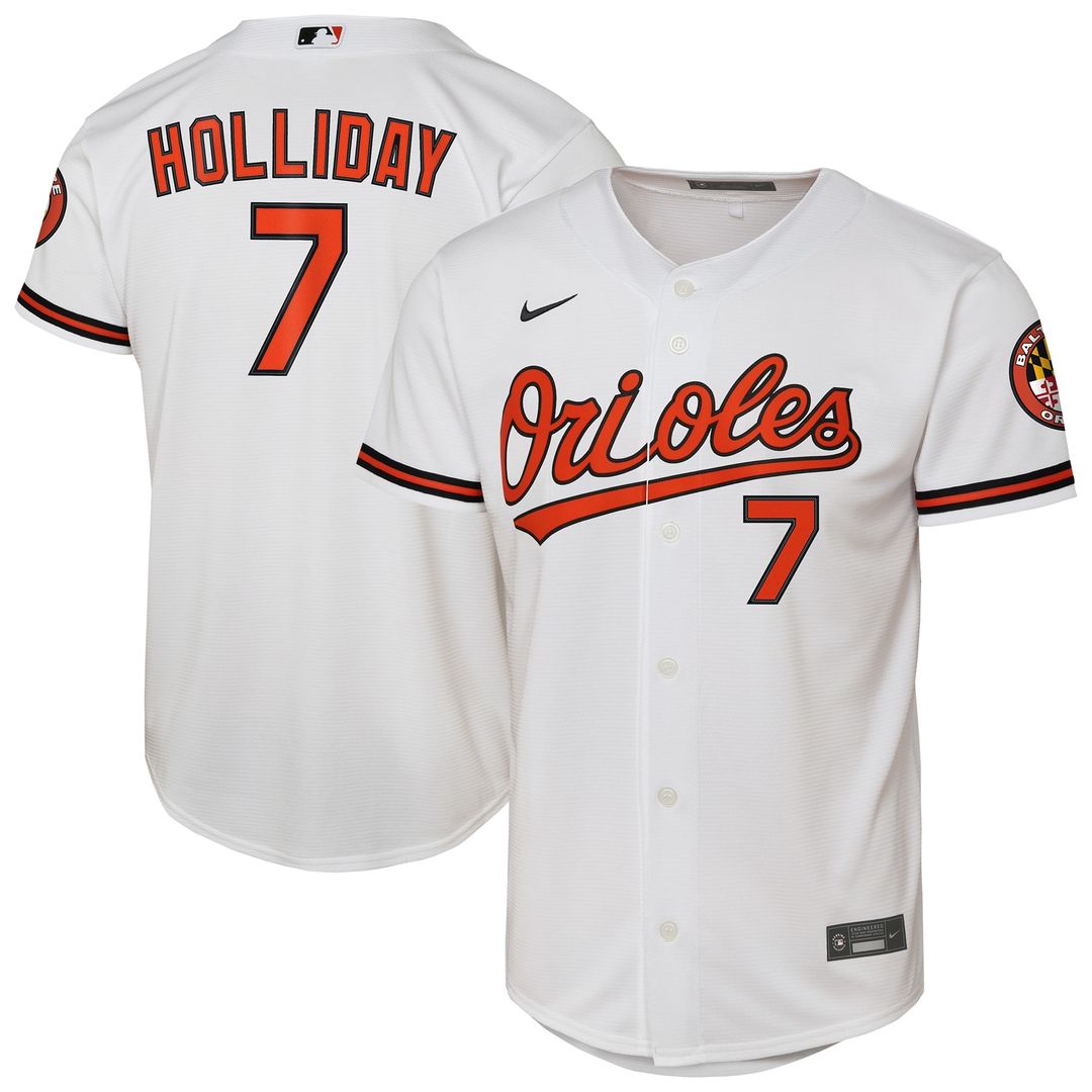 Jackson Holliday Baltimore Orioles Nike Youth Home Stadium Player Jersey - White Official MLB Team Apparel Baseball Fan Gear