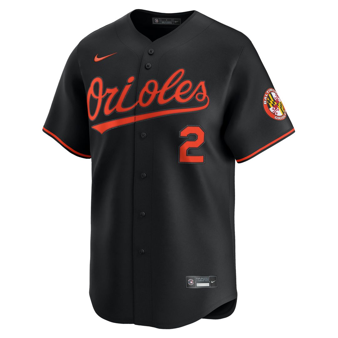 Gunnar Henderson Baltimore Orioles Nike Alternate Limited Player Jersey - Black Official MLB Team Apparel Baseball Fan Gear