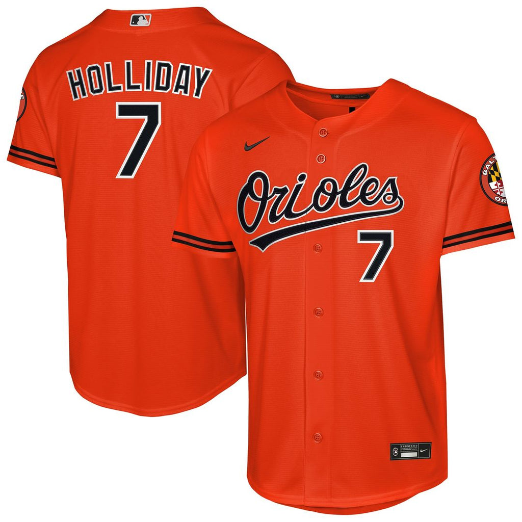 Jackson Holliday Baltimore Orioles Nike Youth Alternate 2 Stadium Player Jersey - Orange Official MLB Team Apparel Baseball Fan Gear