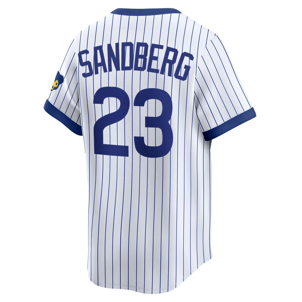 Ryne Sandberg Chicago Cubs Nike Throwback Cooperstown Collection Limited Jersey - White Official MLB Team Apparel Baseball Fan Gear