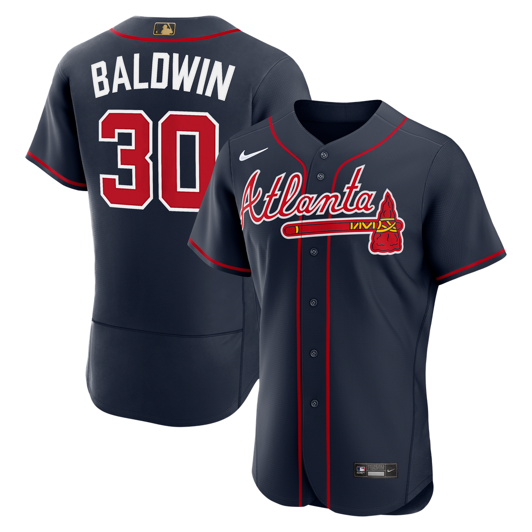 Drake Baldwin Atlanta Braves Nike Alternate MLB Awards Authentic Jersey - Navy Official MLB Team Apparel Baseball Fan Gear