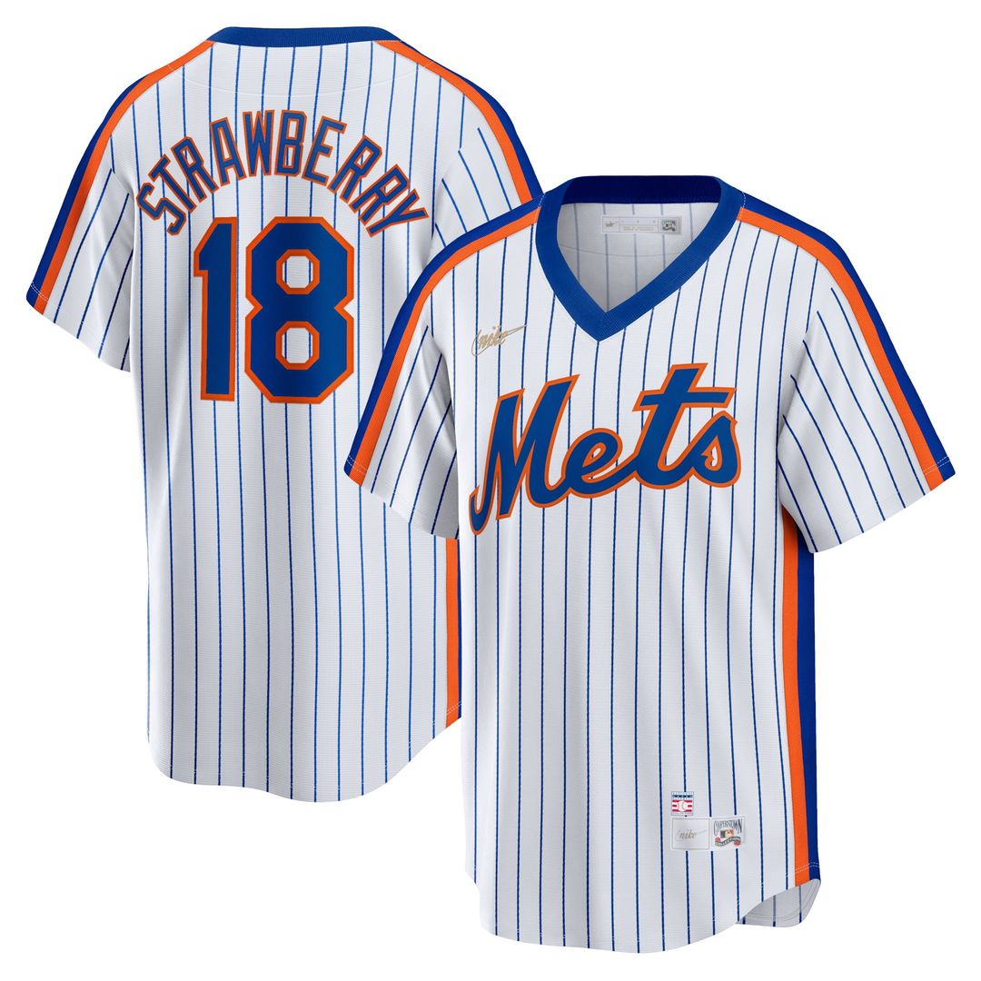 Darryl Strawberry New York Mets Nike Home Cooperstown Collection Player Jersey - White Official MLB Team Apparel Baseball Fan Gear