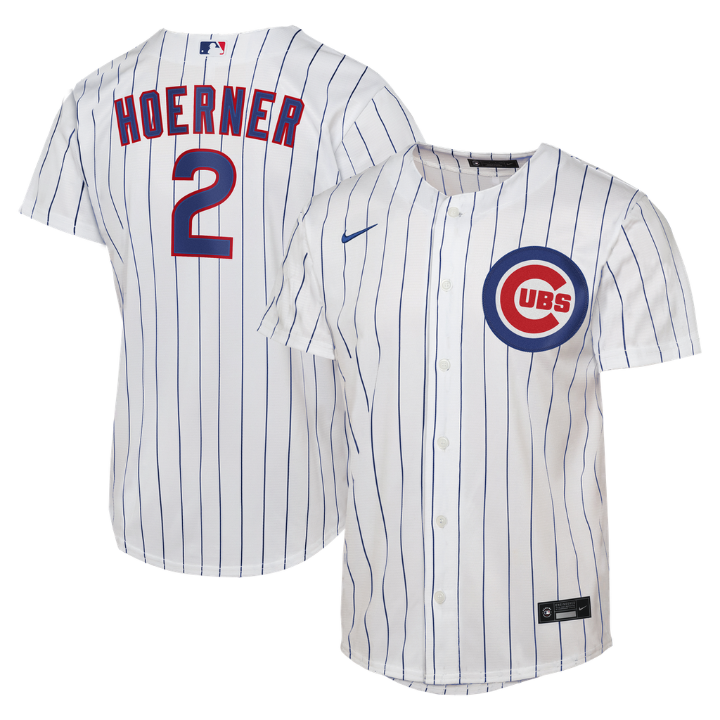 Nico Hoerner Chicago Cubs Nike Youth Home Replica Jersey - White Official MLB Team Apparel Baseball Fan Gear