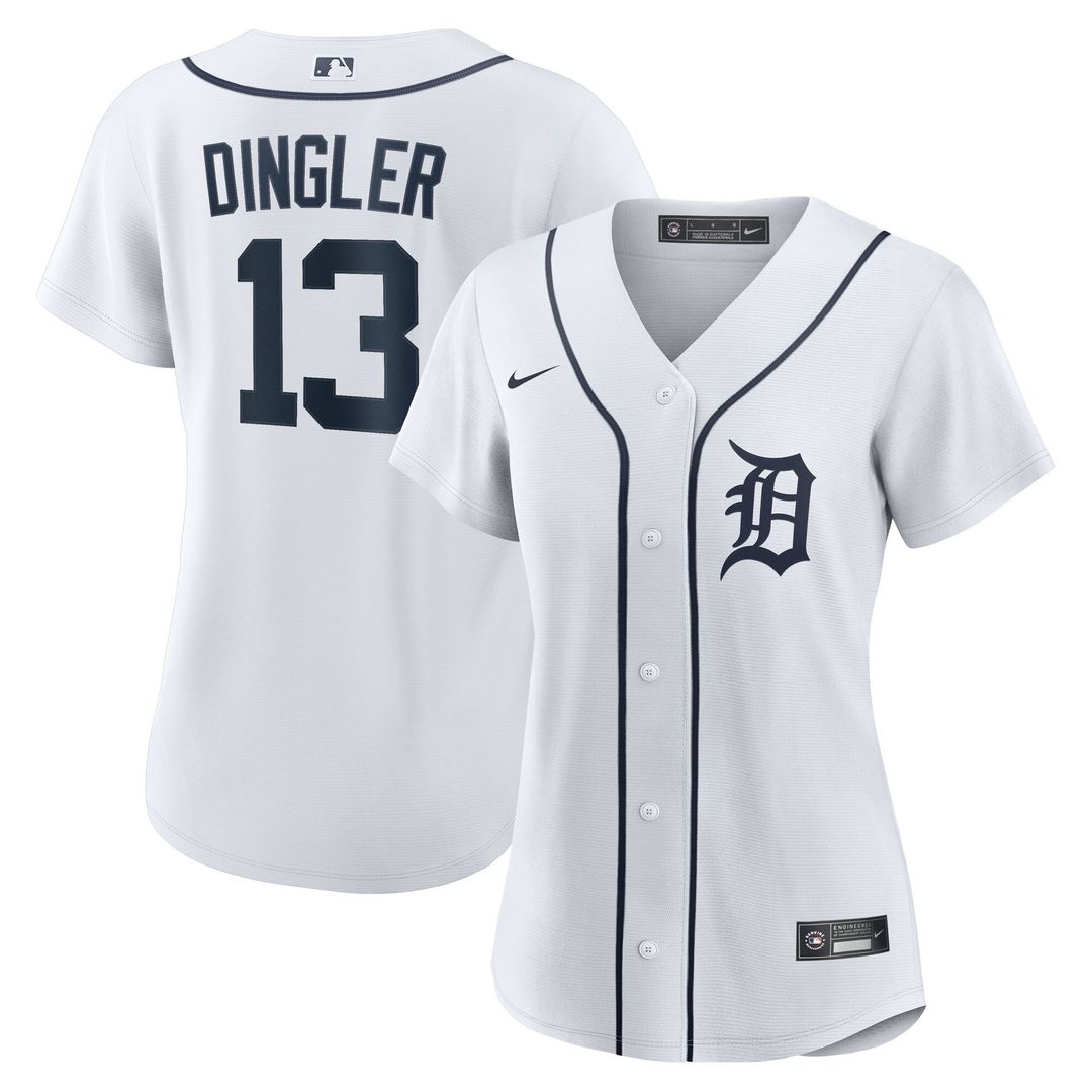 Dillon Dingler Detroit Tigers Nike Women's Home Replica Jersey - White Official MLB Team Apparel Baseball Fan Gear