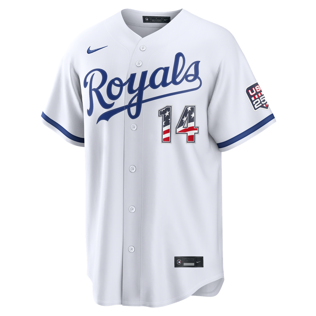 Jac Caglianone Kansas City Royals Nike USA 250 Fourth of July Home Stadium Jersey - White Official MLB Team Apparel Baseball Fan Gear
