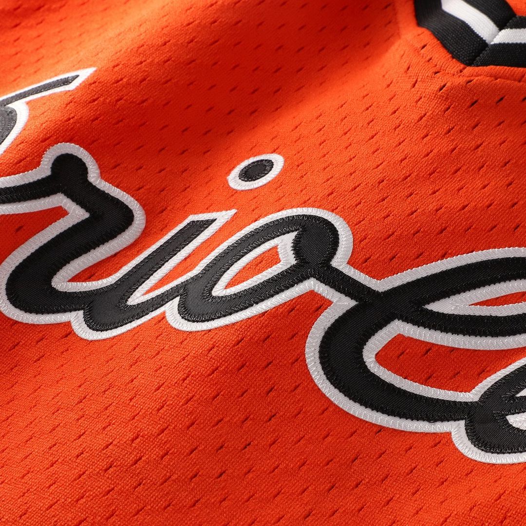 Cal Ripken Jr. Baltimore Orioles Mitchell & Ness Authentic Batting Practice Jersey - Orange Official MLB Team Apparel Baseball Fan Gear