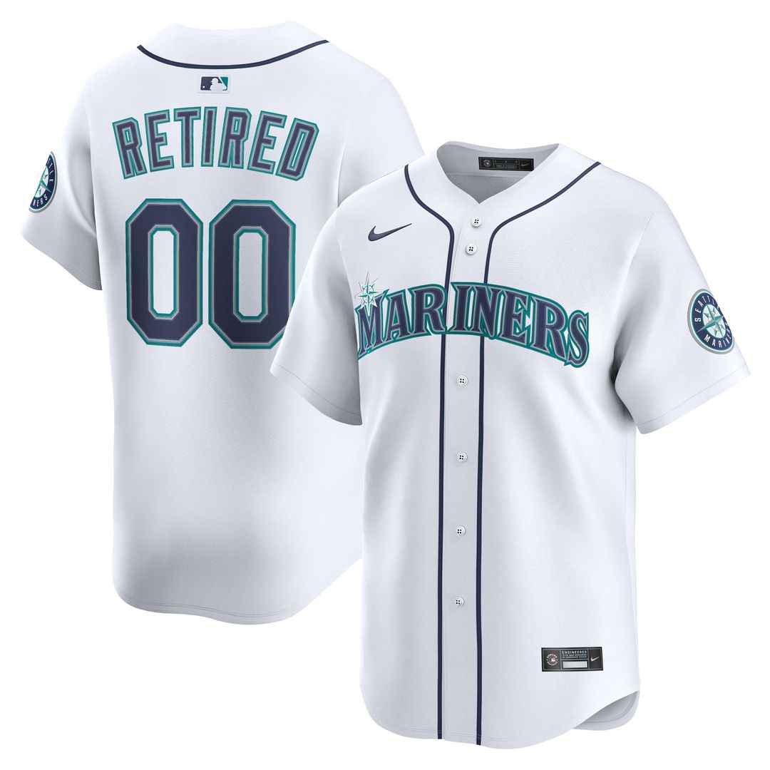 Seattle Mariners Nike Home Limited Pick-A-Player Retired Roster Jersey - White Official MLB Team Apparel Baseball Fan Gear