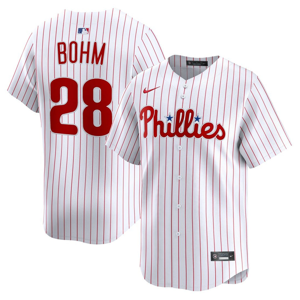 Alec Bohm Philadelphia Phillies Nike Home Limited Player Jersey - White Official MLB Team Apparel Baseball Fan Gear