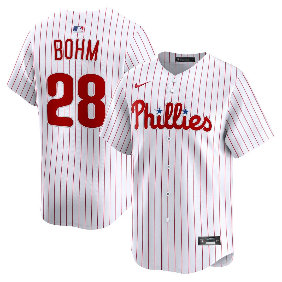Alec Bohm Philadelphia Phillies Nike Home Limited Player Jersey - White Official MLB Team Apparel Baseball Fan Gear