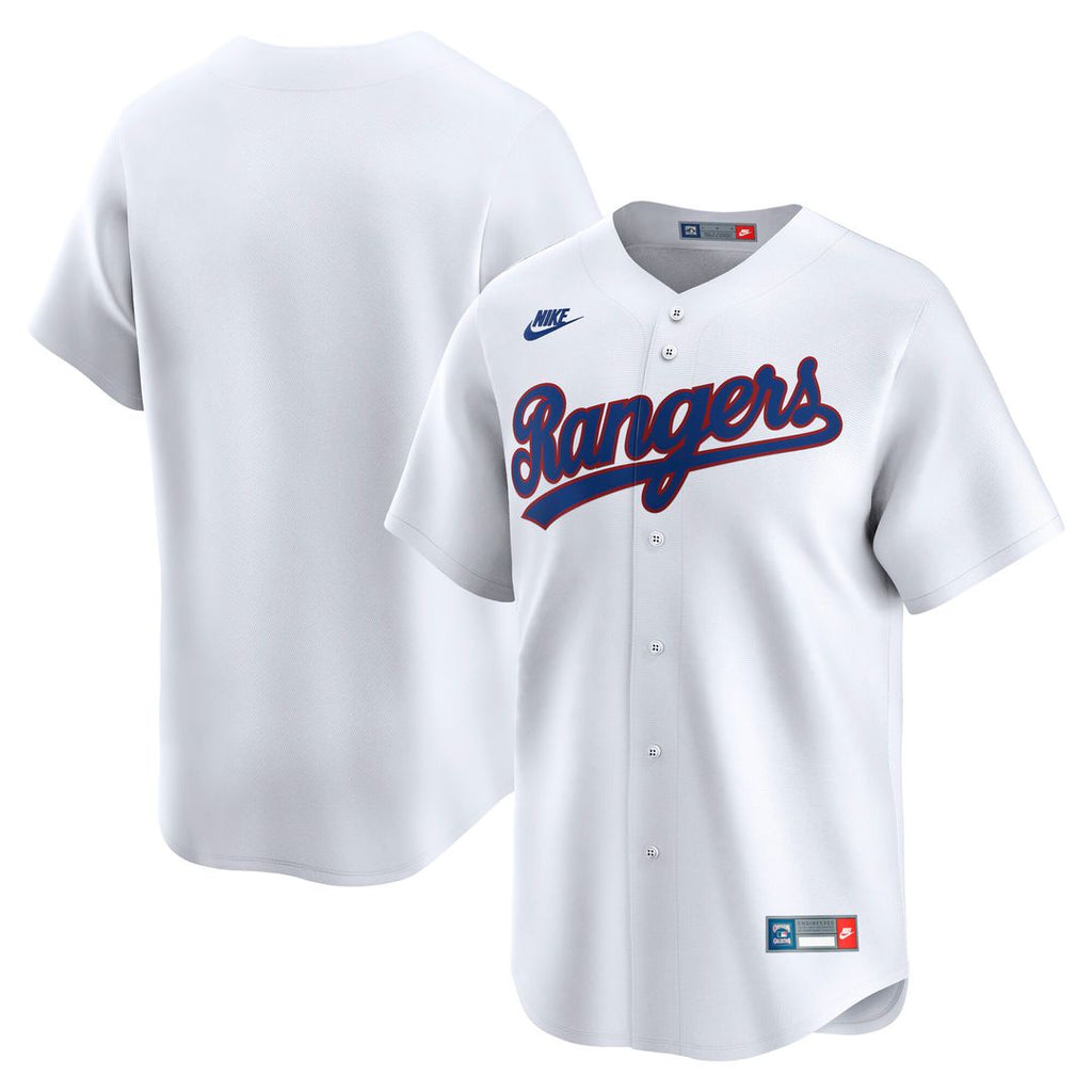 Texas Rangers Nike Cooperstown Collection Limited Jersey - White Official MLB Team Apparel Baseball Fan Gear