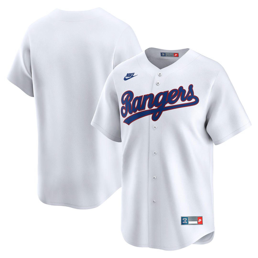 Texas Rangers Nike Cooperstown Collection Limited Jersey - White Official MLB Team Apparel Baseball Fan Gear