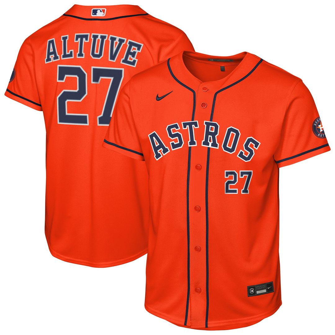 Jose Altuve Houston Astros Nike Youth Home Stadium Jersey - White Official MLB Team Apparel Baseball Fan Gear