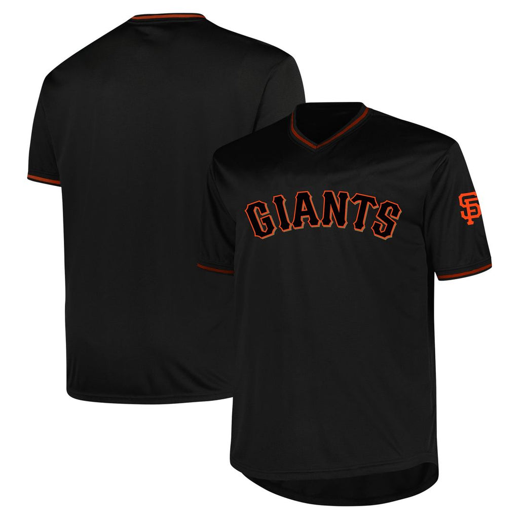 San Francisco Giants Profile Big & Tall Pop Fashion Jersey - Black Official MLB Team Apparel Baseball Fan Gear