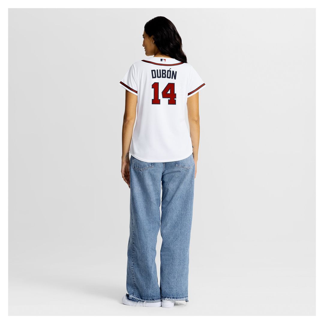 Mauricio Dubón Atlanta Braves Nike Women's Home Replica Jersey - White Official MLB Team Apparel Baseball Fan Gear