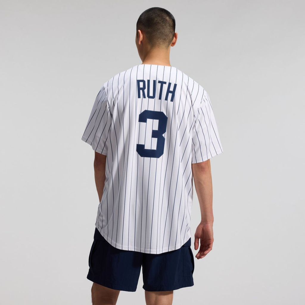 Babe Ruth New York Yankees Nike Throwback Cooperstown Collection Limited Jersey - White Official MLB Team Apparel Baseball Fan Gear
