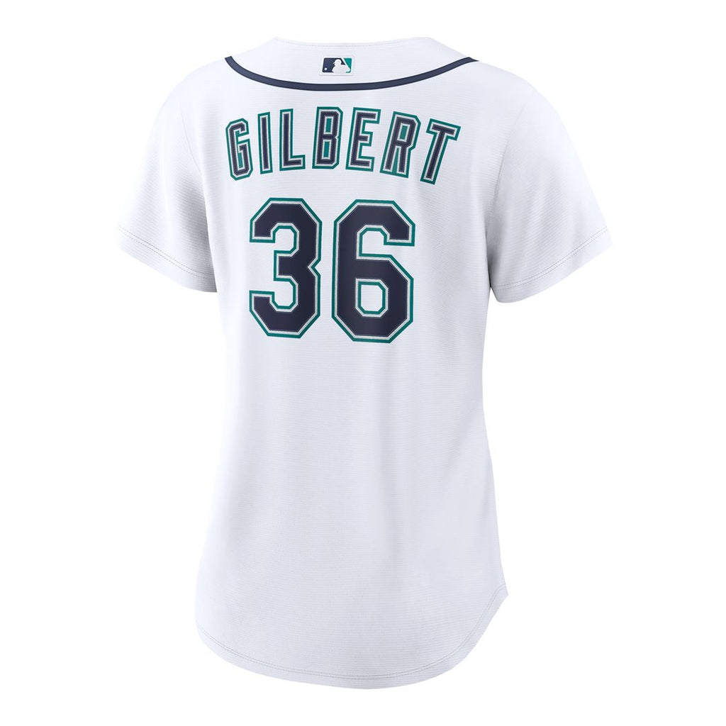 Logan Gilbert Seattle Mariners Nike Women's Home Replica Jersey - White Official MLB Team Apparel Baseball Fan Gear