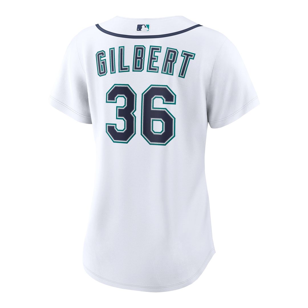 Logan Gilbert Seattle Mariners Nike Women's Home Replica Jersey - White Official MLB Team Apparel Baseball Fan Gear