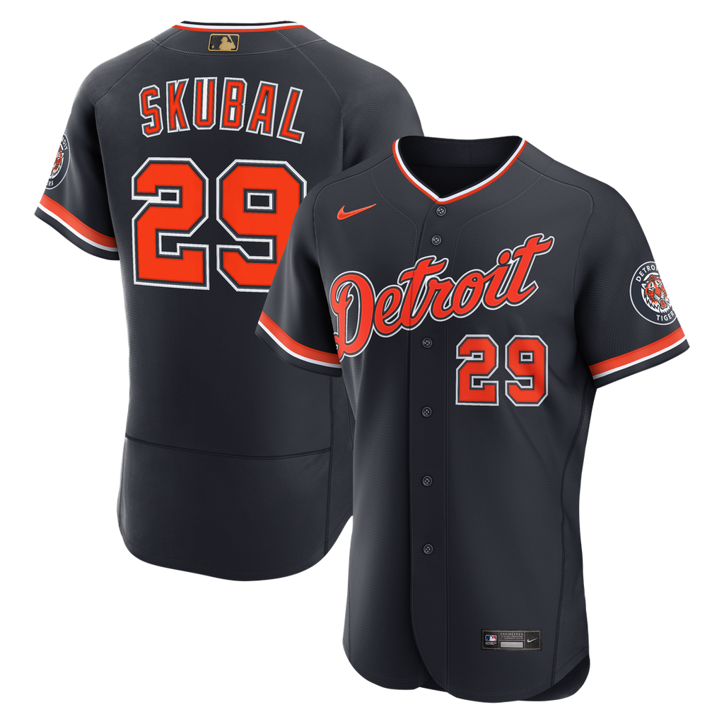 Tarik Skubal Detroit Tigers Nike Alternate MLB Awards Authentic Jersey - Navy Official MLB Team Apparel Baseball Fan Gear