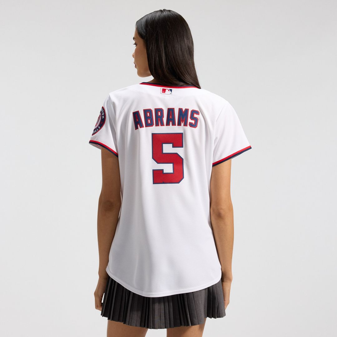 CJ Abrams Washington Nationals Nike Women's Home Replica Player Jersey - White Official MLB Team Apparel Baseball Fan Gear