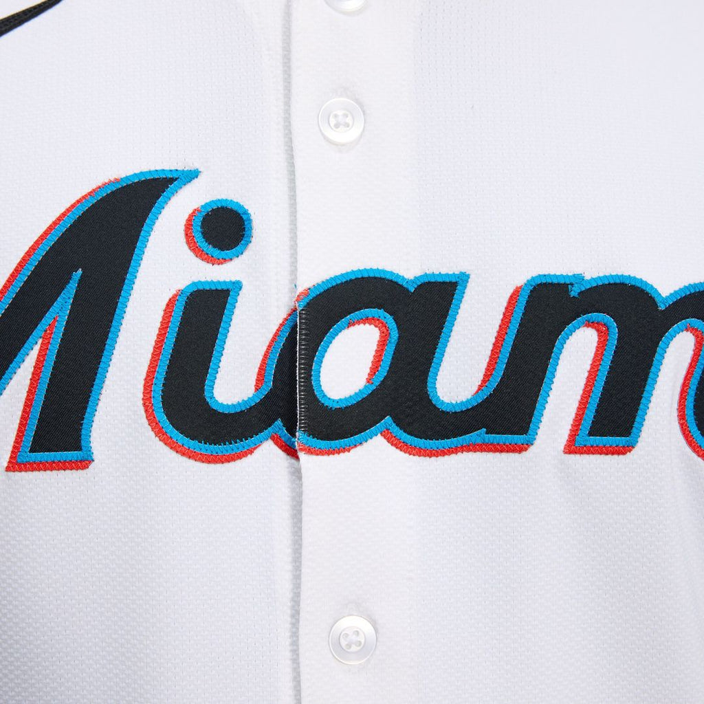 Miami Marlins Nike Home Elite Jersey - White Official MLB Team Apparel Baseball Fan Gear