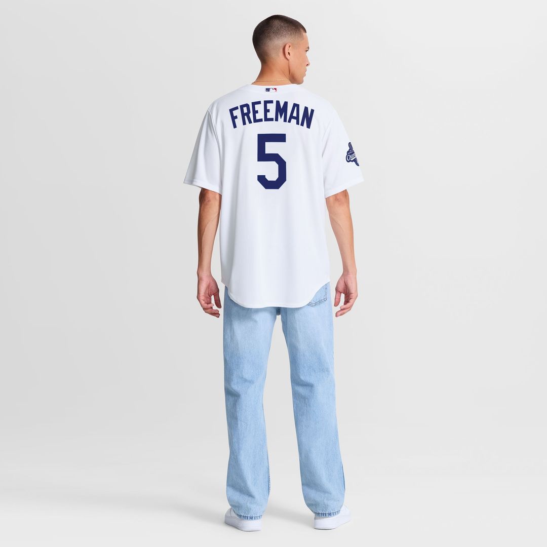Freddie Freeman Los Angeles Dodgers Nike Home 2025 World Series Champions Replica Jersey - White Official MLB Team Apparel Baseball Fan Gear