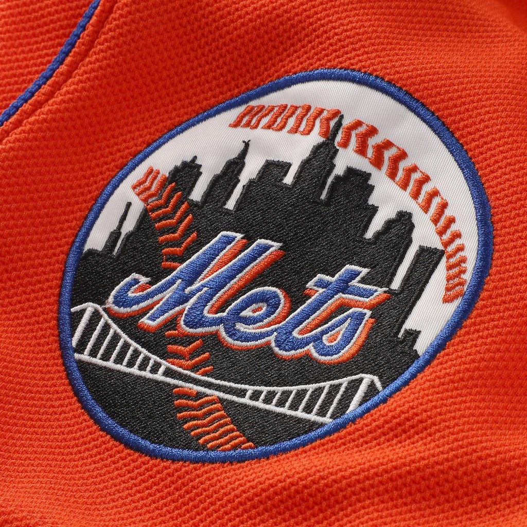 Mike Piazza New York Mets Mitchell & Ness Cooperstown Collection Mesh Batting Practice Button-Up Jersey - Orange Official MLB Team Apparel Baseball Fa