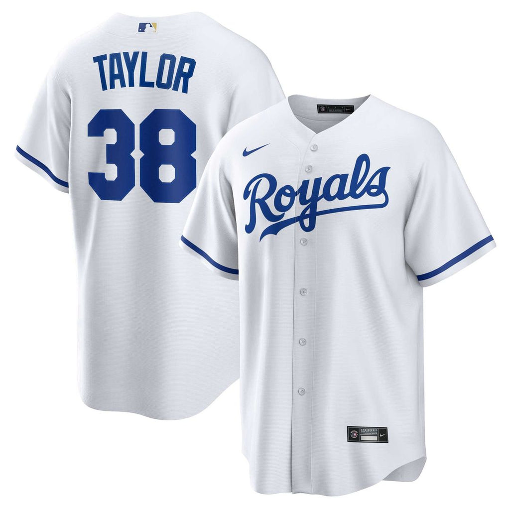 Josh Taylor Kansas City Royals Nike Home Replica Player Jersey - White Official MLB Team Apparel Baseball Fan Gear