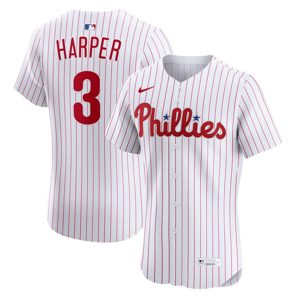 Bryce Harper Philadelphia Phillies Nike Home Elite Jersey - White Official MLB Team Apparel Baseball Fan Gear