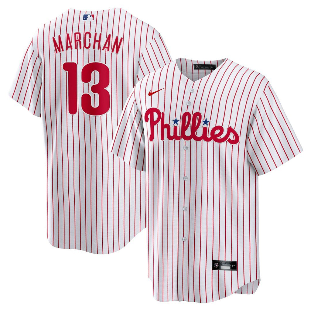 Rafael Marchán Philadelphia Phillies Nike Home Replica Jersey - White Official MLB Team Apparel Baseball Fan Gear