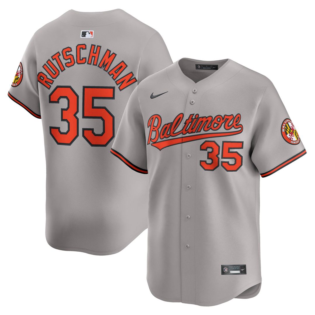 Adley Rutschman Baltimore Orioles Nike Road Limited Player Jersey - Gray Official MLB Team Apparel Baseball Fan Gear