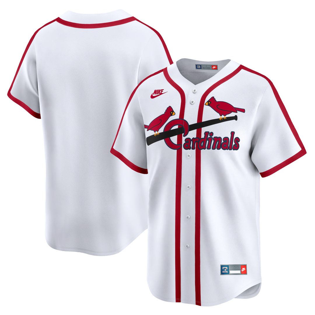 St. Louis Cardinals Nike Cooperstown Collection Limited Jersey - White Official MLB Team Apparel Baseball Fan Gear