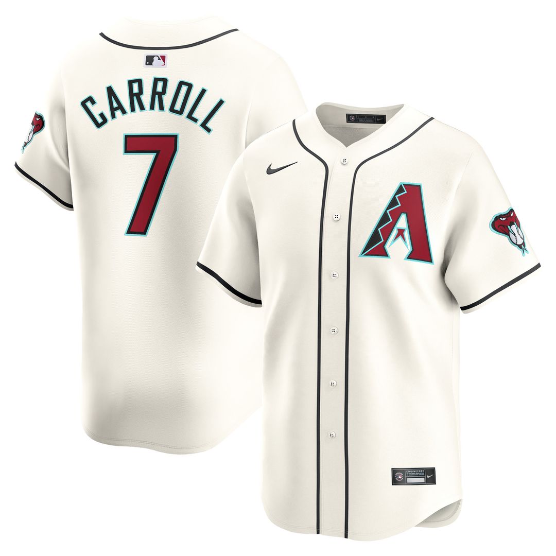 Corbin Carroll Arizona Diamondbacks Nike Home Limited Player Jersey - White Official MLB Team Apparel Baseball Fan Gear