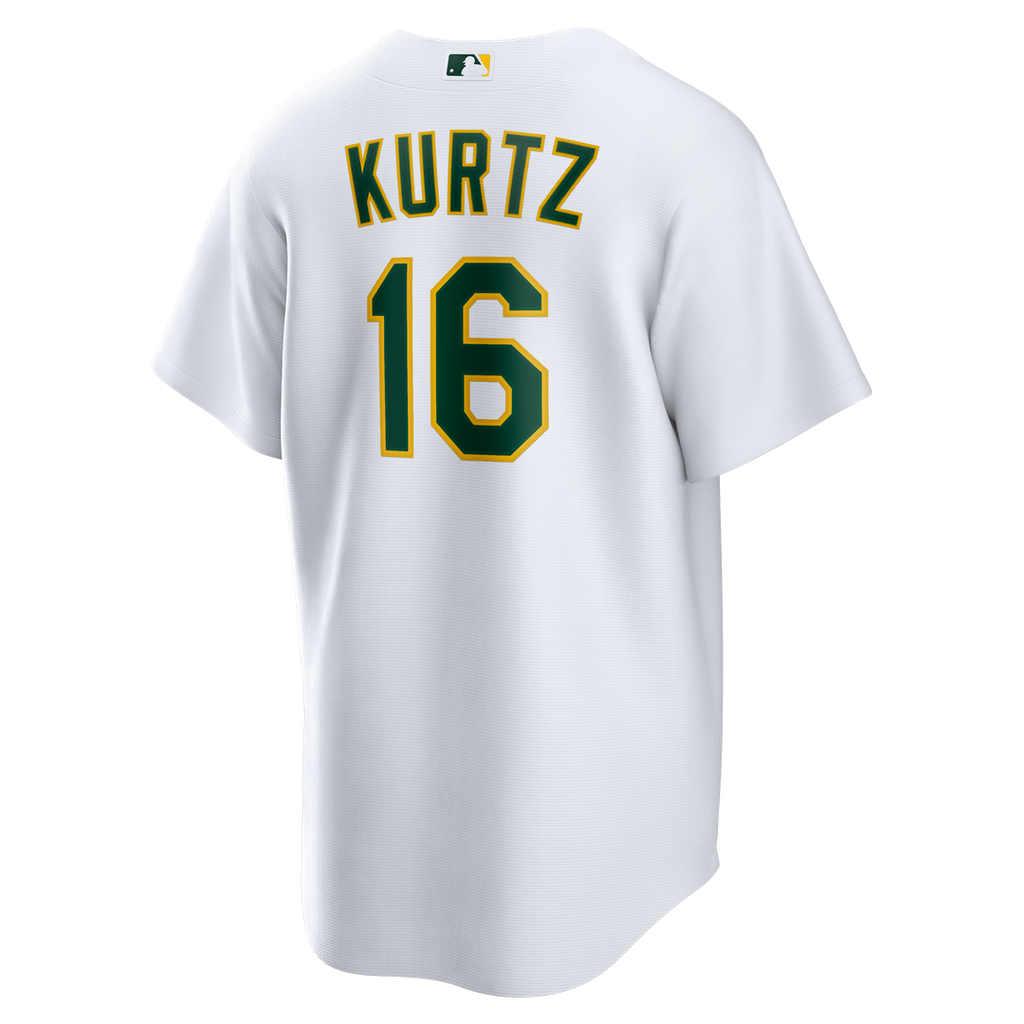 Nick Kurtz Athletics Nike Home Replica Jersey - White Official MLB Team Apparel Baseball Fan Gear