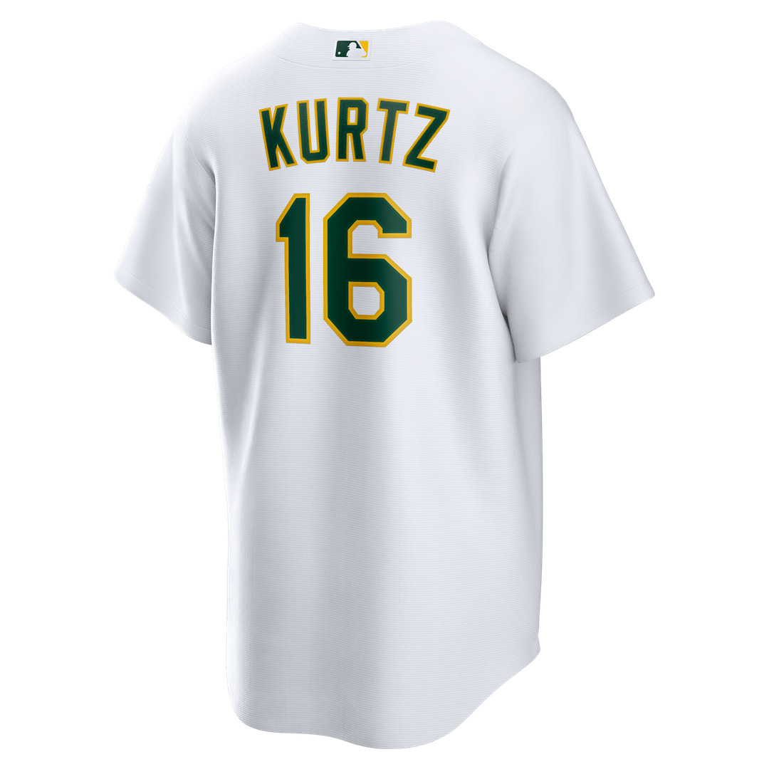 Nick Kurtz Athletics Nike Home Replica Jersey - White Official MLB Team Apparel Baseball Fan Gear