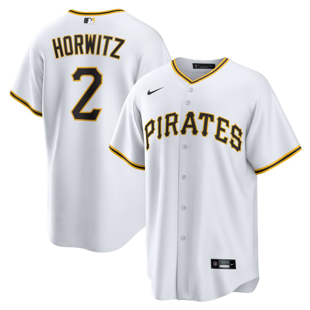 Spencer Horwitz Pittsburgh Pirates Nike Home Replica Jersey - White Official MLB Team Apparel Baseball Fan Gear