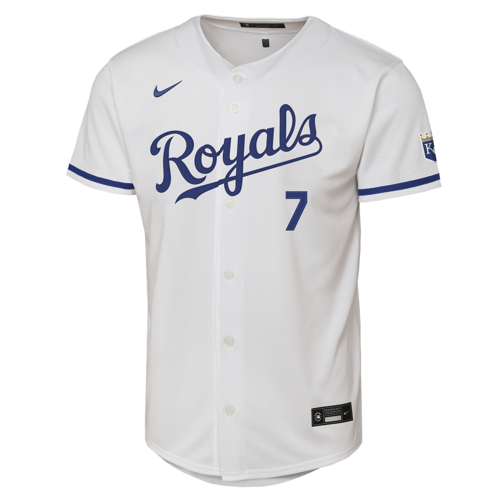 Bobby Witt Jr. Kansas City Royals Nike Youth Home Stadium Jersey - White Official MLB Team Apparel Baseball Fan Gear