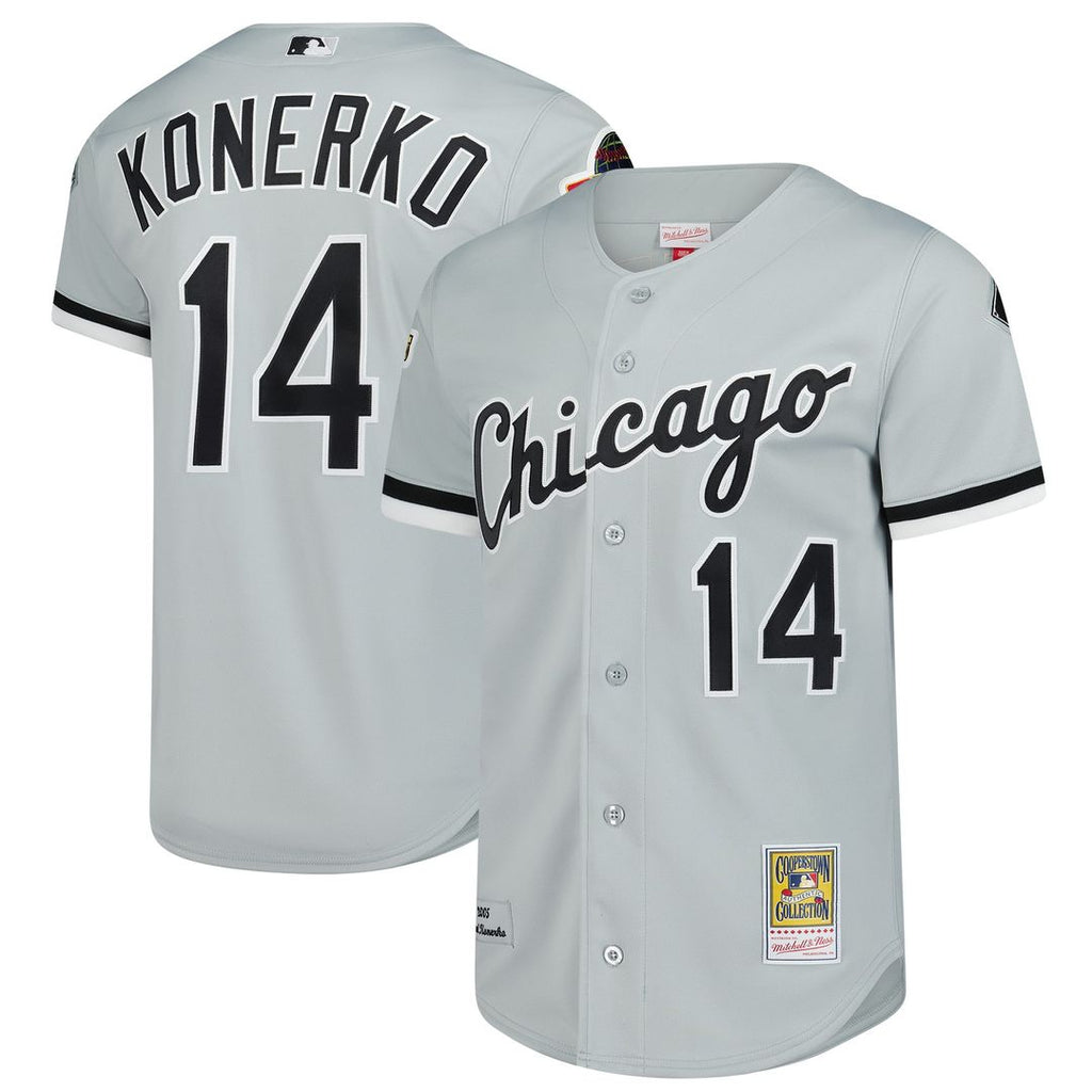 Paul Konerko Chicago White Sox Mitchell & Ness 2005 Cooperstown Collection Authentic Jersey - Gray Official MLB Team Apparel Baseball Fan Gear