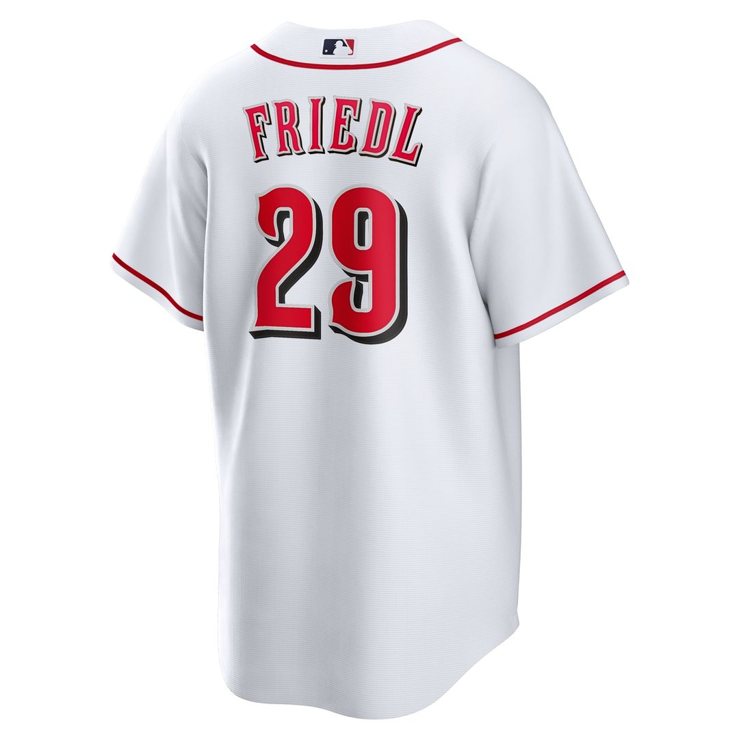 TJ Friedl Cincinnati Reds Nike Home Replica Jersey - White Official MLB Team Apparel Baseball Fan Gear