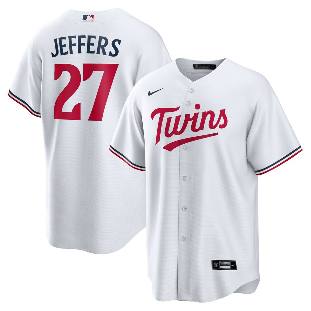 Ryan Jeffers Minnesota Twins Nike Home Replica Player Jersey - White Official MLB Team Apparel Baseball Fan Gear