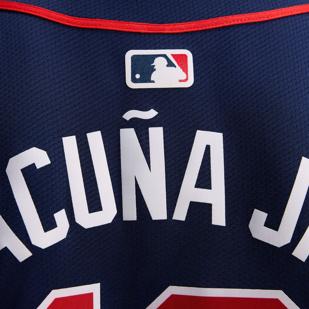 Ronald Acuña Jr. Atlanta Braves Nike Women's Alternate Limited Player Jersey – Navy Official MLB Team Apparel Baseball Fan Gear