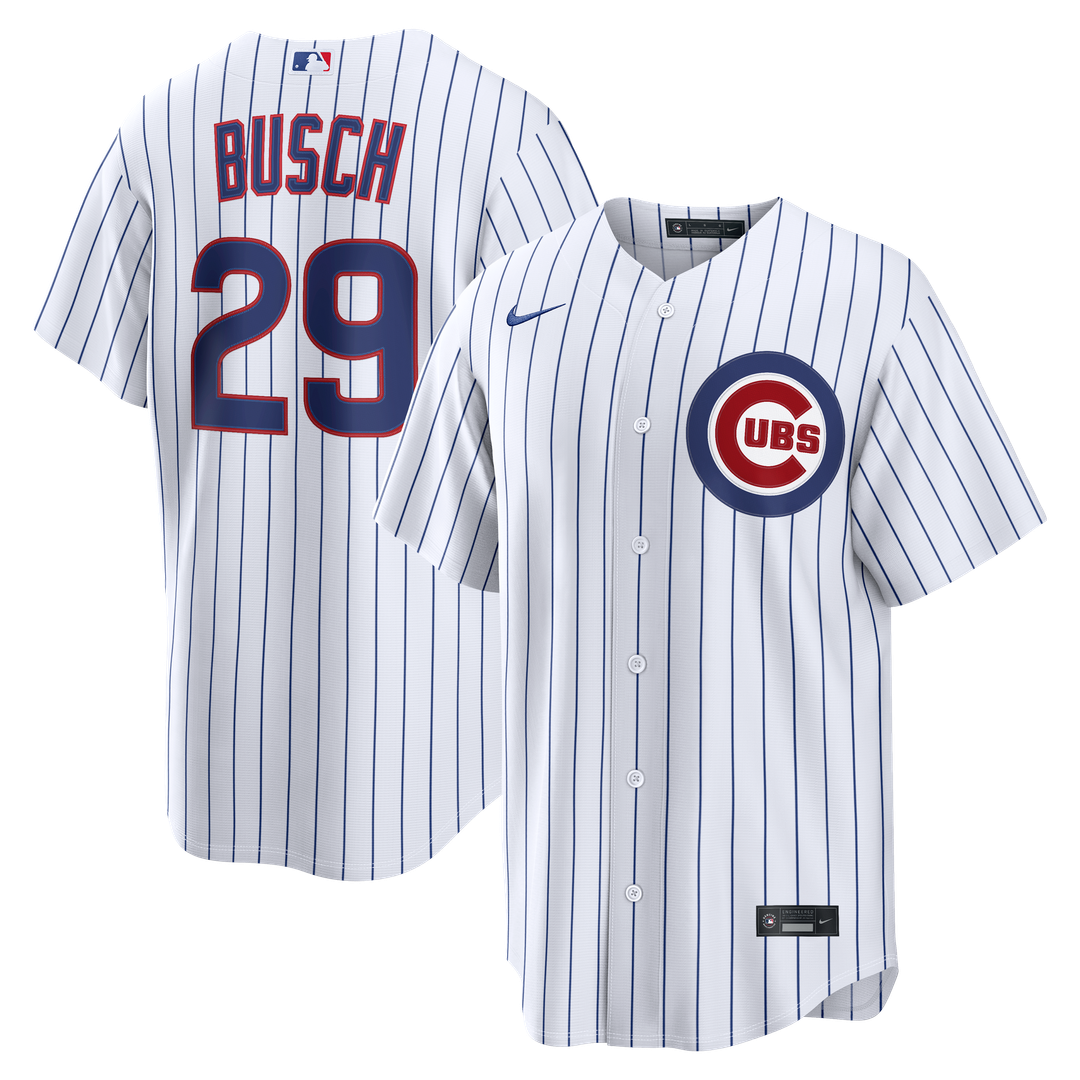 Michael Busch Chicago Cubs Nike Home Replica Jersey - White Official MLB Team Apparel Baseball Fan Gear