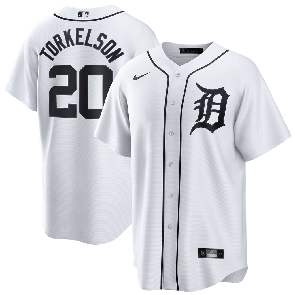 Spencer Torkelson Detroit Tigers Nike Home Replica Jersey - White Official MLB Team Apparel Baseball Fan Gear