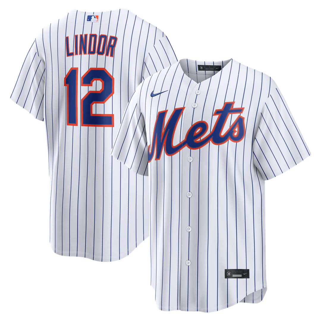 Francisco Lindor New York Mets Nike Home Replica Jersey - White Official MLB Team Apparel Baseball Fan Gear