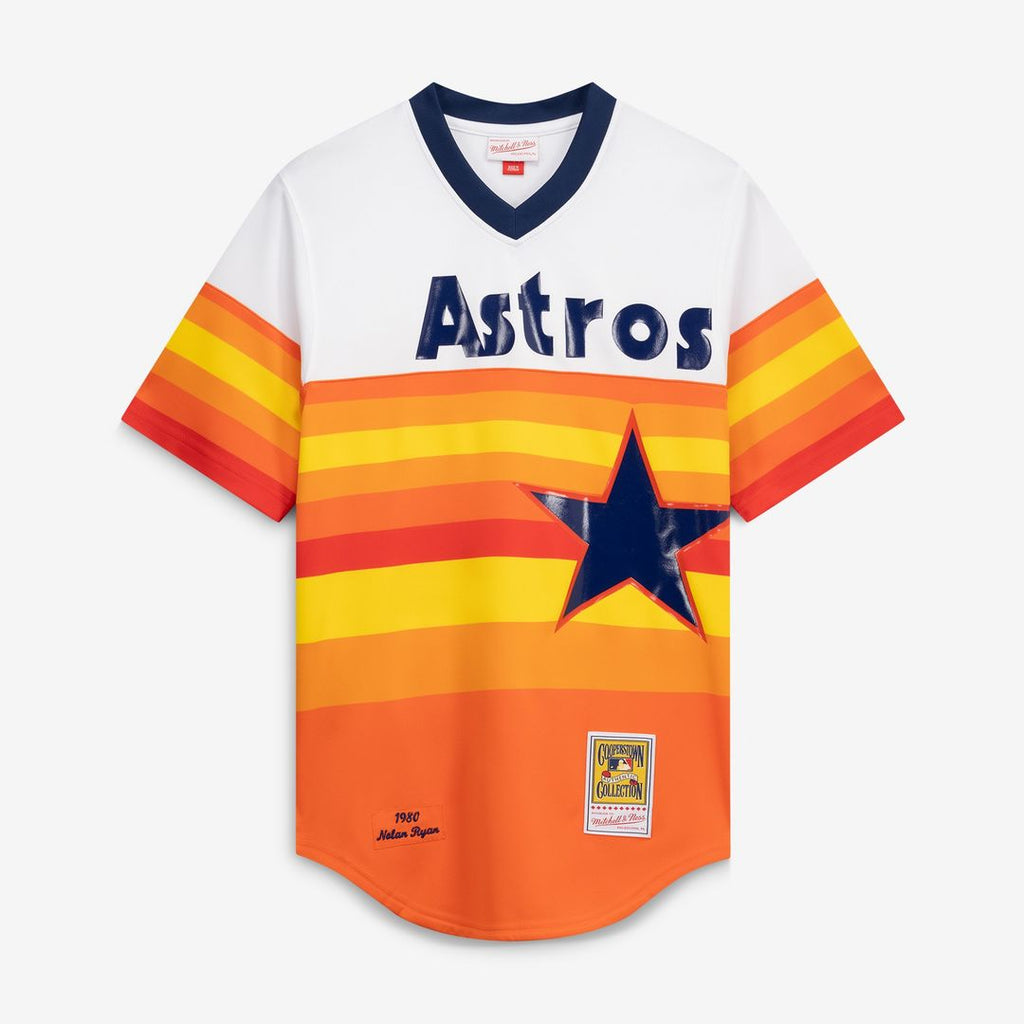 Nolan Ryan Houston Astros Mitchell & Ness Throwback Authentic Jersey - White Official MLB Team Apparel Baseball Fan Gear