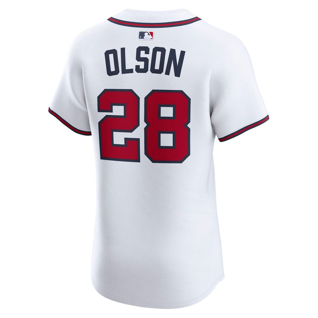 Matt Olson Atlanta Braves Nike Home Elite Player Jersey - White Official MLB Team Apparel Baseball Fan Gear