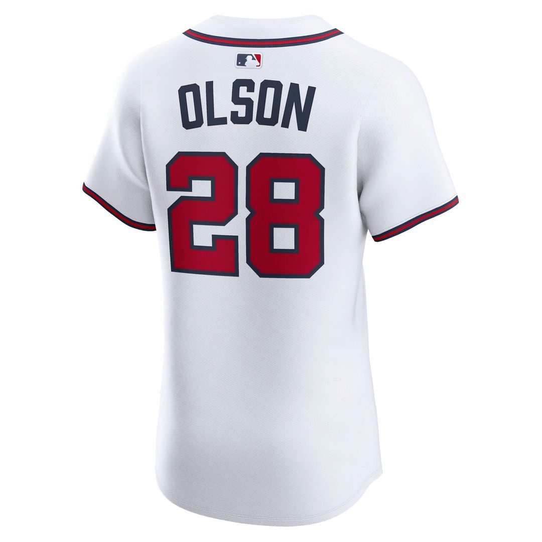 Matt Olson Atlanta Braves Nike Home Elite Player Jersey - White Official MLB Team Apparel Baseball Fan Gear
