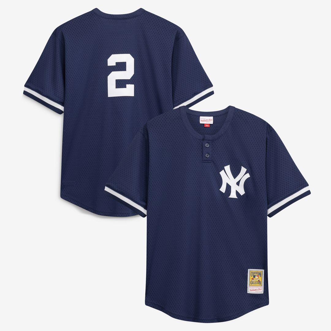 Derek Jeter New York Yankees Mitchell & Ness Big & Tall Batting Practice Replica Player Jersey - Navy Official MLB Team Apparel Baseball Fan Gear