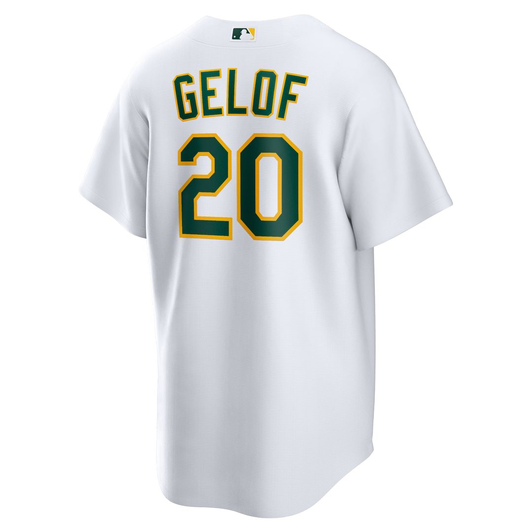 Zack Gelof Athletics Nike Home Replica Jersey - White Official MLB Team Apparel Baseball Fan Gear