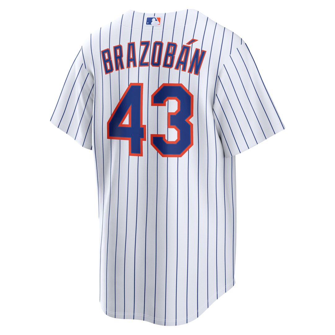 Huascar Brazobán New York Mets Nike Home Replica Jersey - White Official MLB Team Apparel Baseball Fan Gear