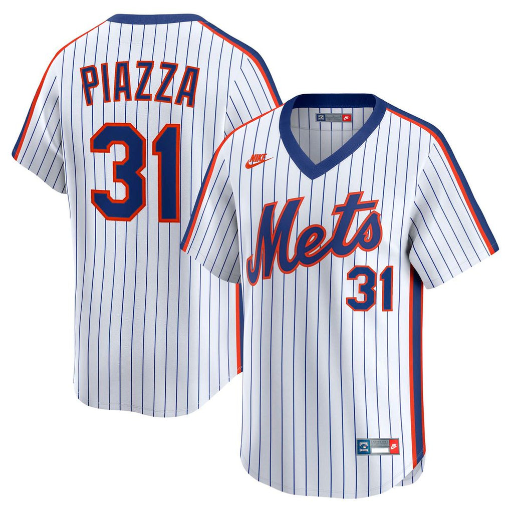 Mike Piazza New York Mets Nike Throwback Cooperstown Collection Limited Jersey - White Official MLB Team Apparel Baseball Fan Gear
